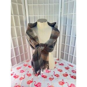 Scarf plaid 100% Virgin Wool made in Roma Italy